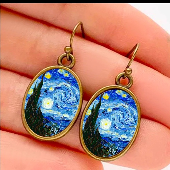 Van Gogh earrings - Picture 2 of 2